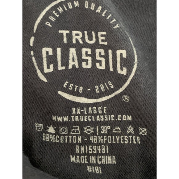 True Classic Performance Polo Shirt Men's XXL Blue Short Sleeves Golf Premium - Picture 4 of 8